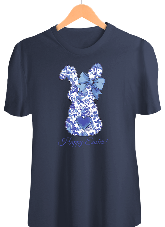 Floral Blue Easter Bunny-Adult
