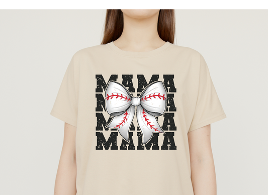 Mama Baseball Bow